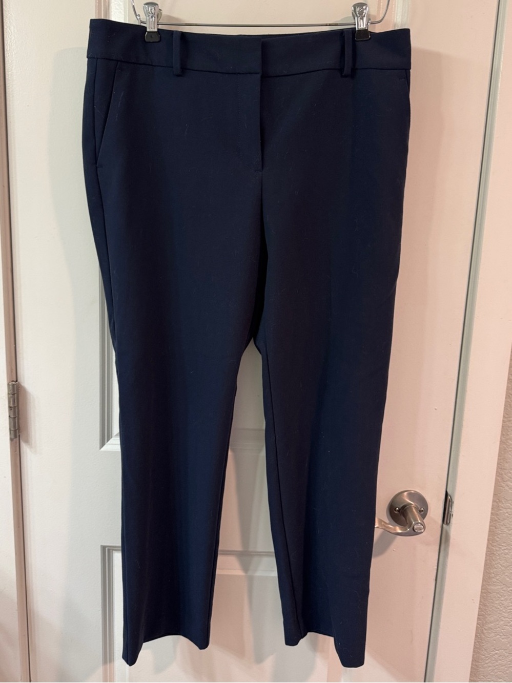 Ann Taylor Factory Navy Straight-Leg Work Pants